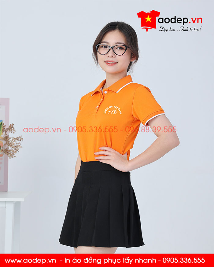 May áo Lớp 12B Trường THPT Nguyễn Du | May ao phong dong phuc