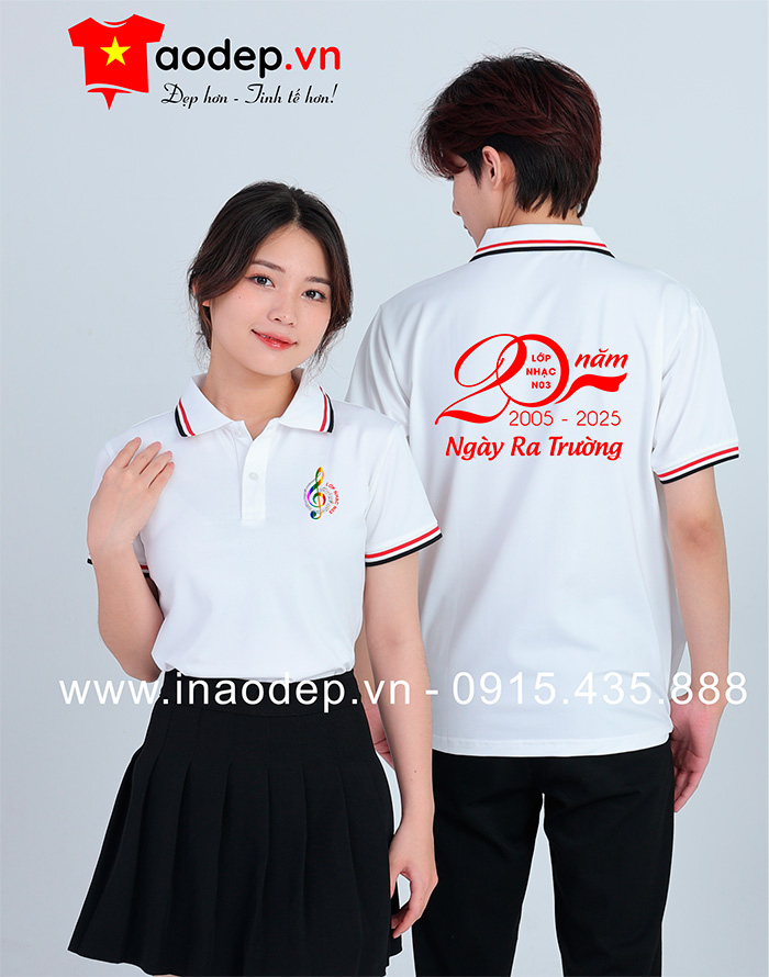 May áo Lớp Nhạc N03 kỉ niệm 20 năm Ngày ra trường | May ao phong dong phuc