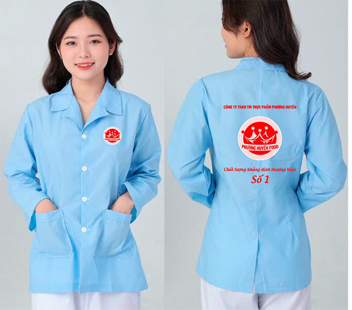 May đồng phục công nhân Công ty TNHH TM Thực phẩm Phương Huyền | May dong phuc