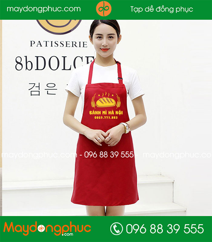 May tạp dề Quán Bánh mì Hà Nội | May  Tap de dong phuc