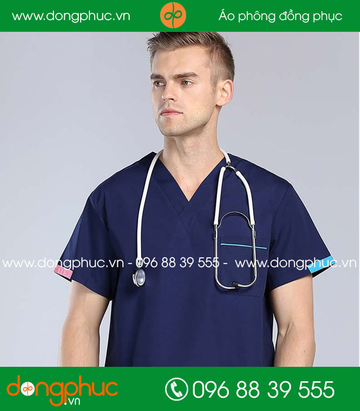 Quần áo đồng phục y tá màu tím than