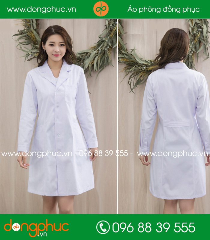 Áo blouse đồng phục y tá – Bác sĩ màu trắng