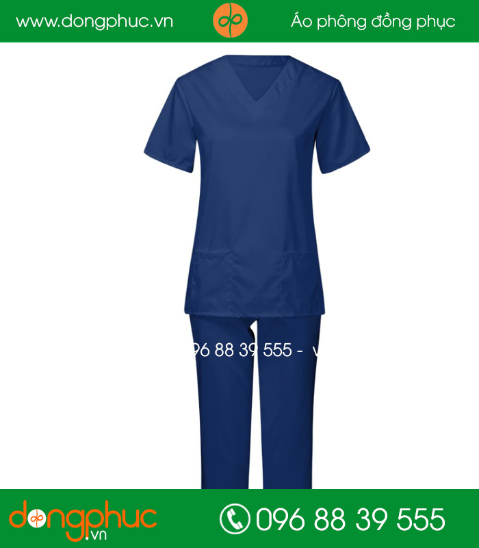 Quần áo đồng phục y tá màu xanh đậm