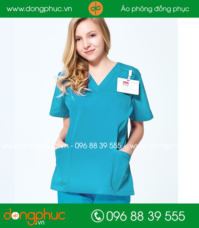 Quần áo đồng phục y tá màu xanh