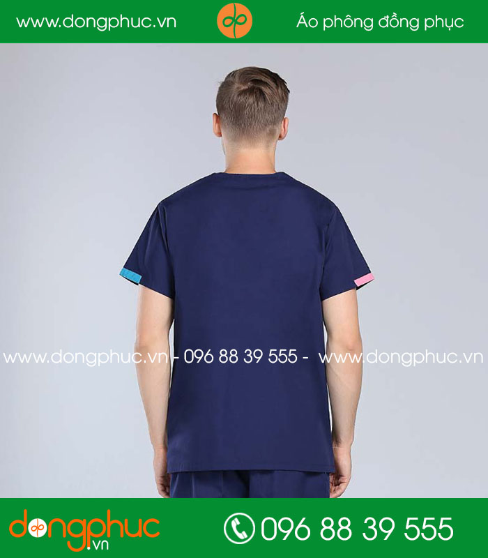Quần áo đồng phục y tá màu tím than - mẫu 5