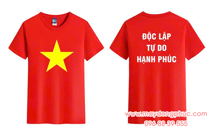 May Áo cờ đỏ sao vàng Độc lập Tự do Hạnh phúc