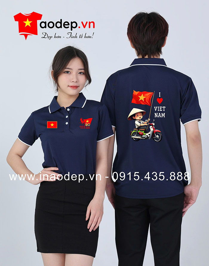 May Áo polo in kỉ niệm 80 năm 1945-2025 – I love VietNam