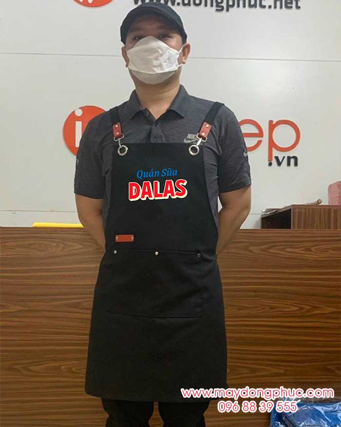 May Tạp Dề Đồng Phục Quán Sữa Dalas