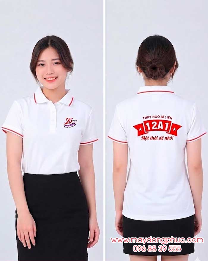 May áo Lớp 12A1-K53 THPT Ngô Sĩ Liên – 25 Năm Kỷ niệm Thời áo trắng - mẫu 4