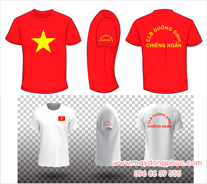 May áo phông CLB Dưỡng sinh Chiềng Ngần
