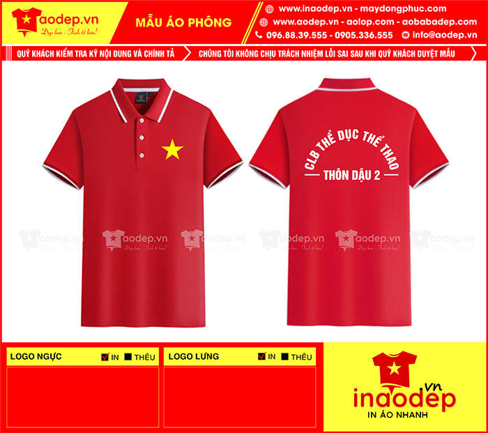 May áo phông CLB Thể dục Thể thao Thôn Dậu 2