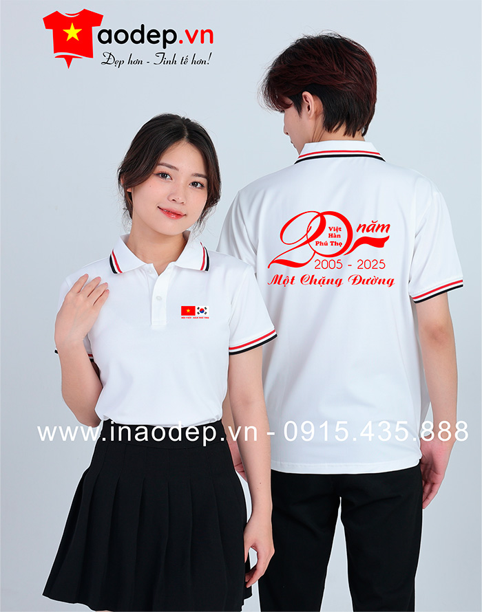 May áo phông Hội Việt – Hàn Phú Thọ – 20 năm Một chặng đường - mẫu 2