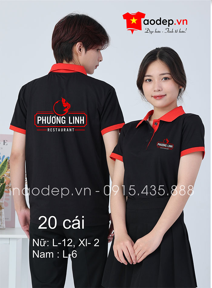 May áo phông Nhà hàng Phương Linh