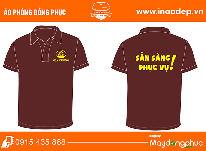 May áo phông Quán Chả cá lăng Gia Cường
