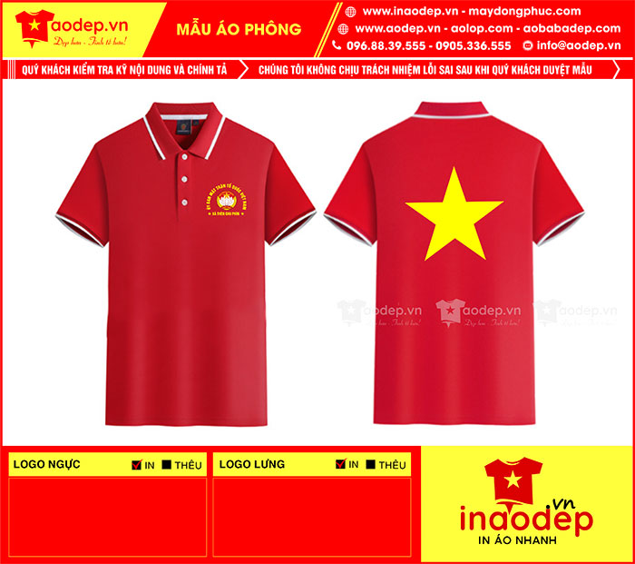 May áo phông Ủy ban mặt trận Tổ quốc Việt Nam Xã Thèn Chu Phìn