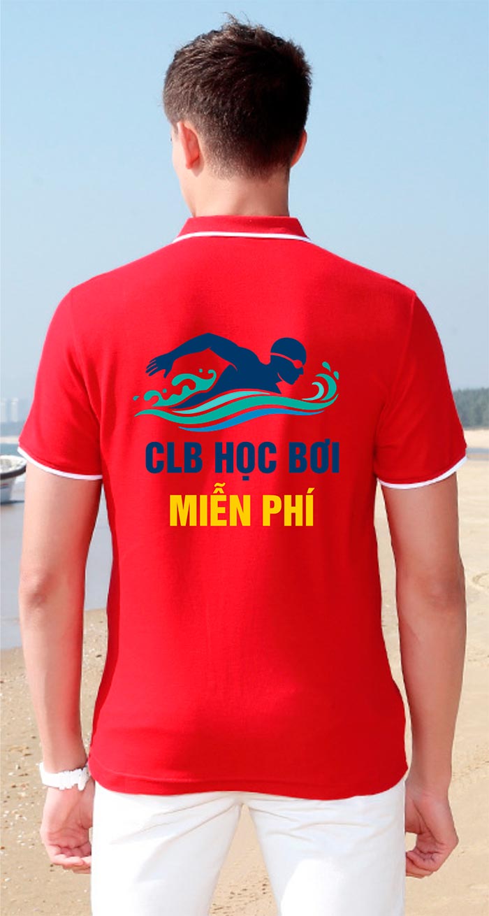 May áo phông Câu lạc bộ học bơi miễn phí