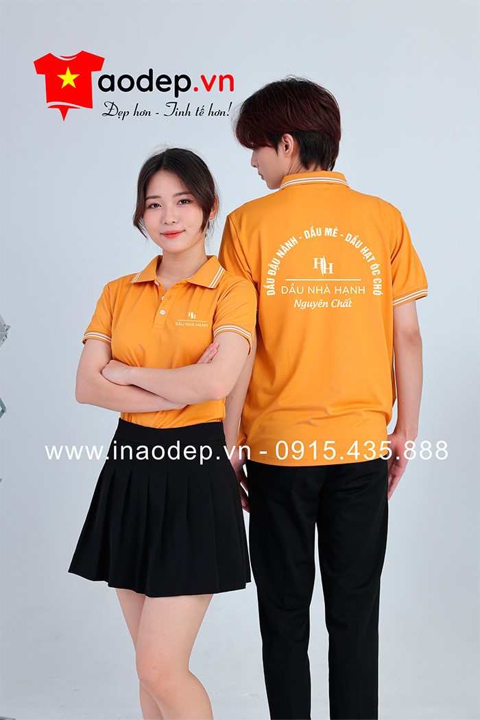 May áo phông đồng phục Dầu Nhà Hạnh