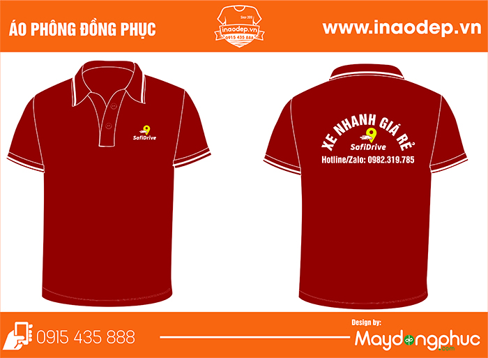 May áo phông đồng phục Xe nhanh giá rẻ