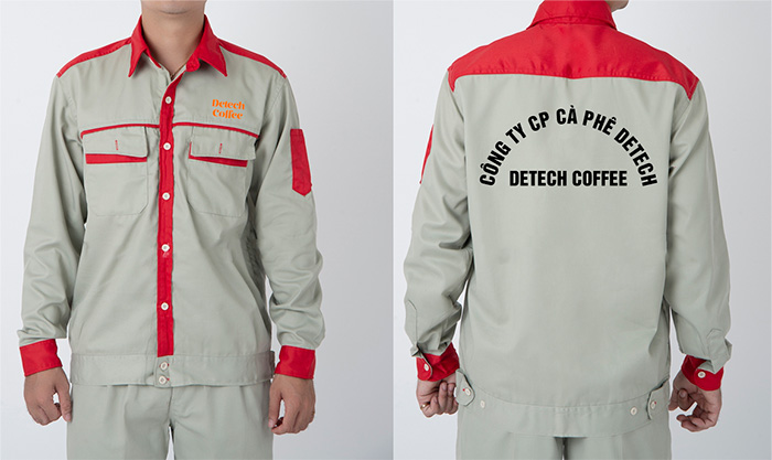 May đồng phục bảo hộ Công ty CP Cà phê Detech
