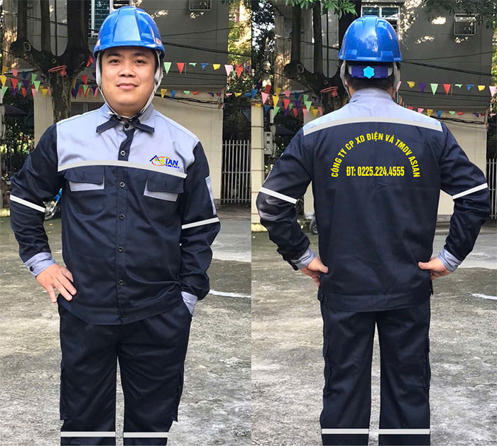 May đồng phục bảo hộ Công ty CP XD Điện và TMDV ASIAN