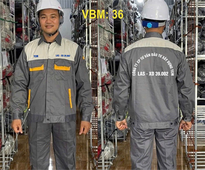 May đồng phục bảo hộ Công ty CP tư vấn đầu tư xây dựng TCM