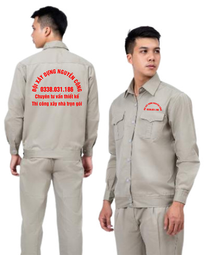 May đồng phục bảo hộ Đội xây dựng Nguyễn Công
