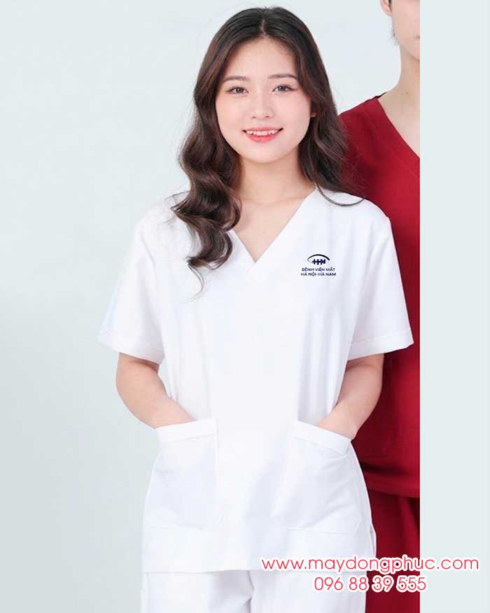 May đồng phục y tế Bệnh viện Mắt Hà Nội – Hà Nam