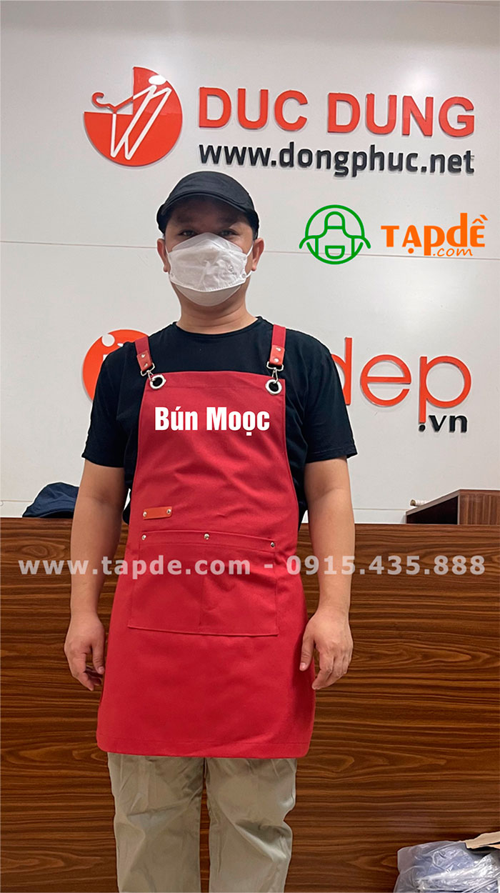May tạp dề Quán Bún Mọoc