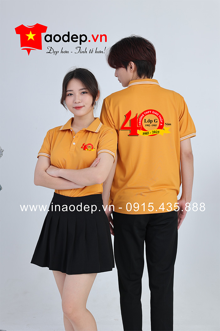 May áo Lớp G Trường THPT Giao Thủy A niên khóa 1982-1985 kỉ niệm 40 năm - mẫu 2
