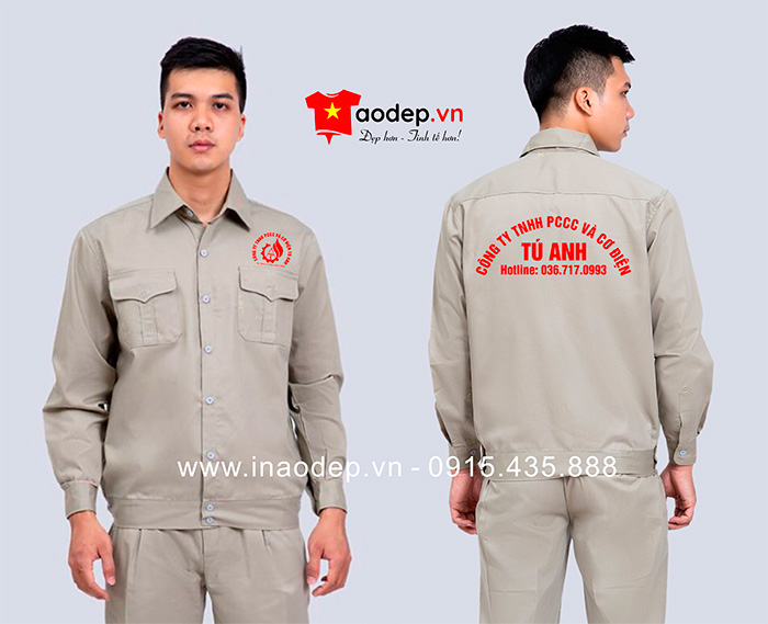 May đồng phục bảo hộ Công ty TNHH PCCC và Cơ điện Tú Anh