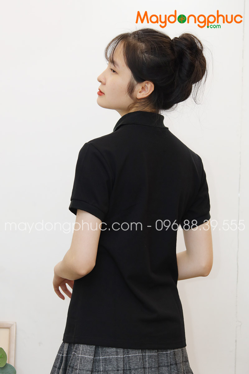 Áo phông polo màu đen - mẫu 3