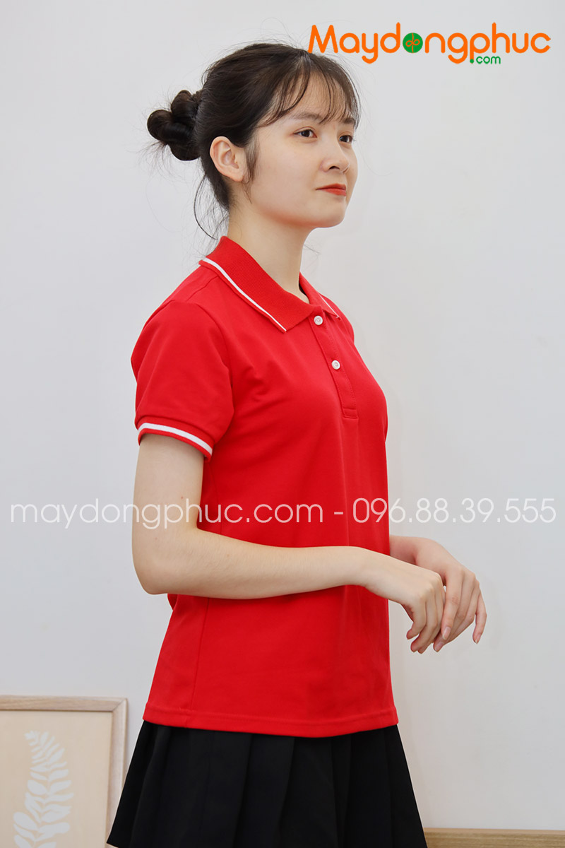 Áo phông polo màu đỏ - mẫu 3