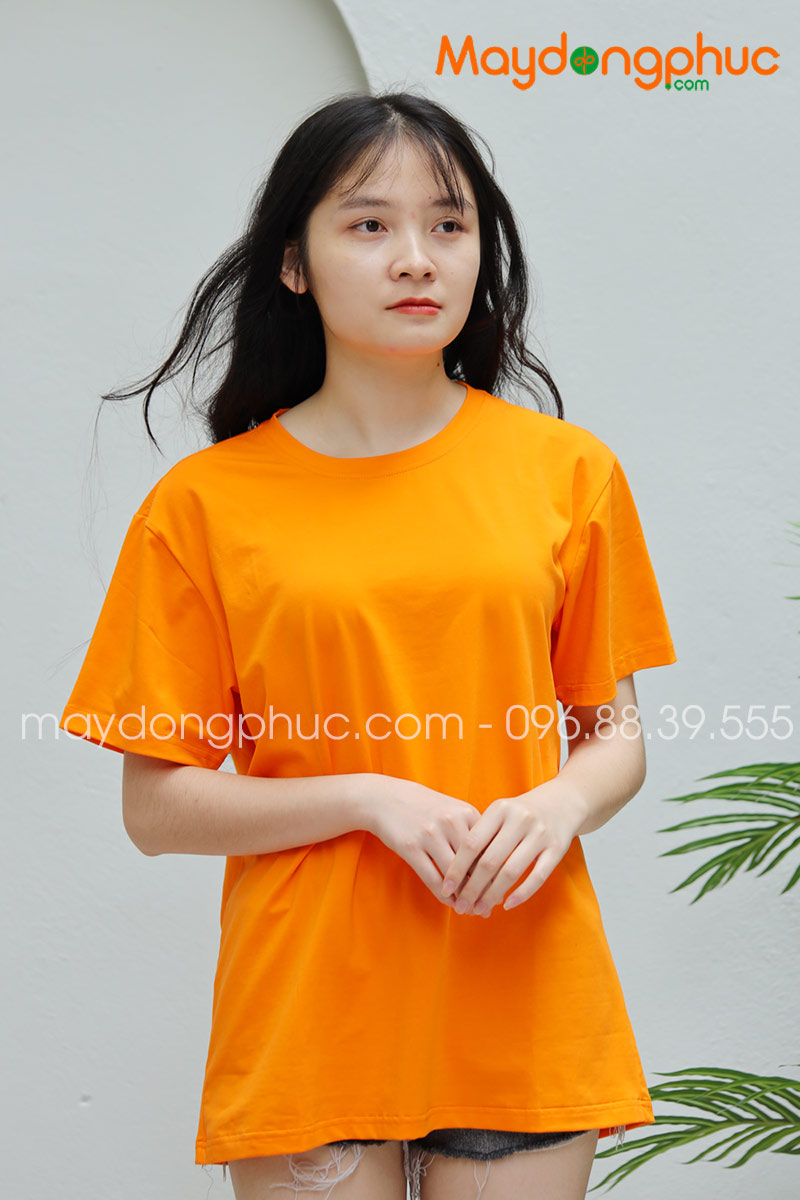 Áo phông tay lỡ màu cam - mẫu 4
