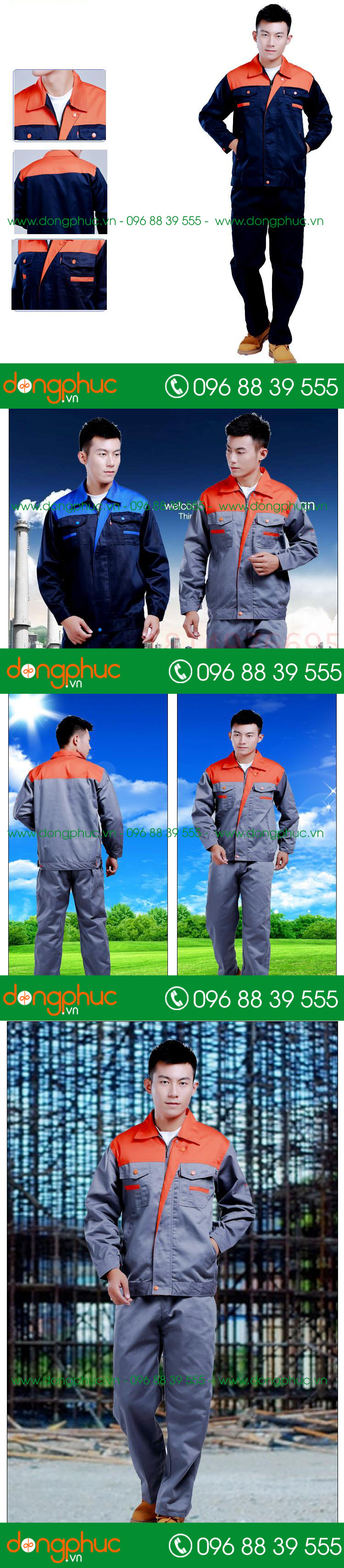 Mẫu áo đồng phục kỹ sư – công nhân màu tím than phối đỏ - mẫu 2