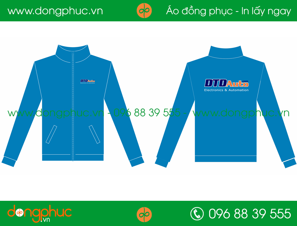 Áo khoác gió đồng phục công ty DTD Auto