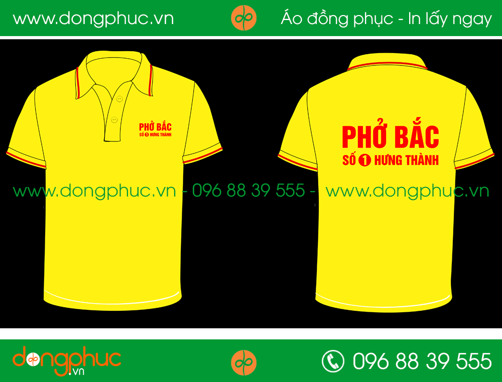 Áo phông đồng phục nhà hàng Phở Bắc