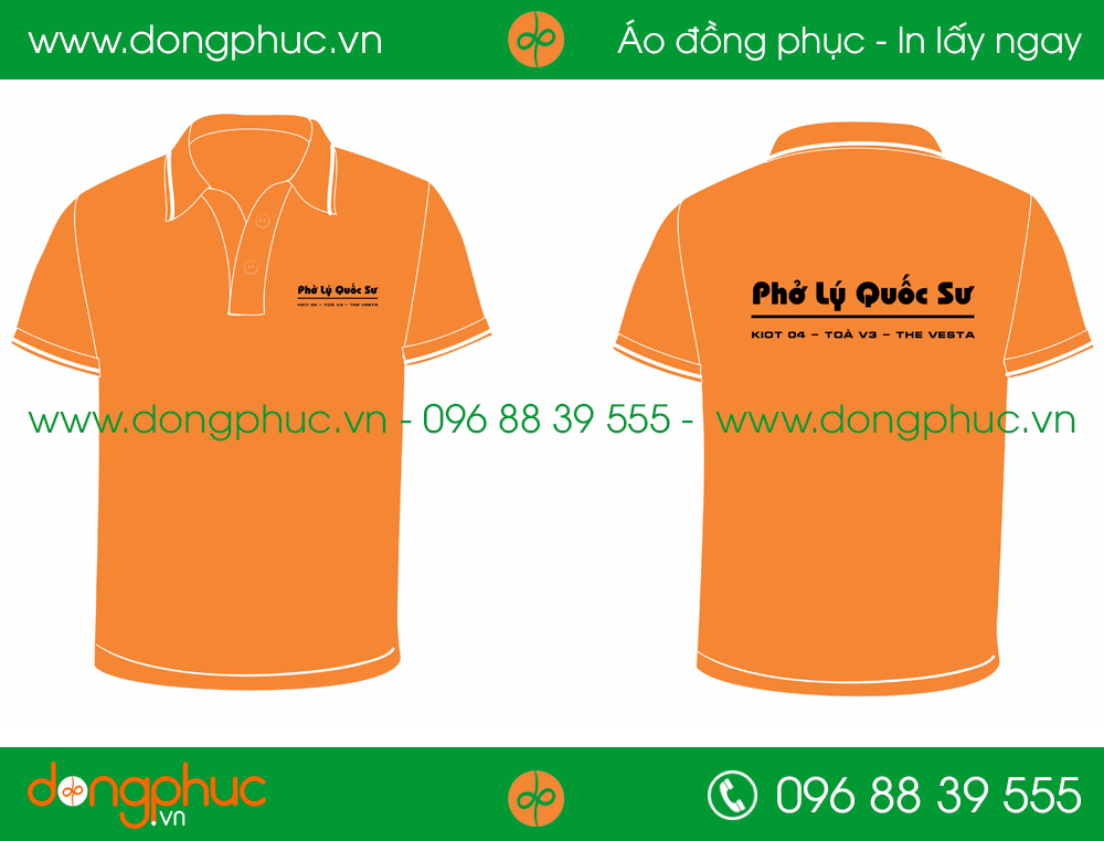 Áo phông đồng phục Phở lý quốc Sư