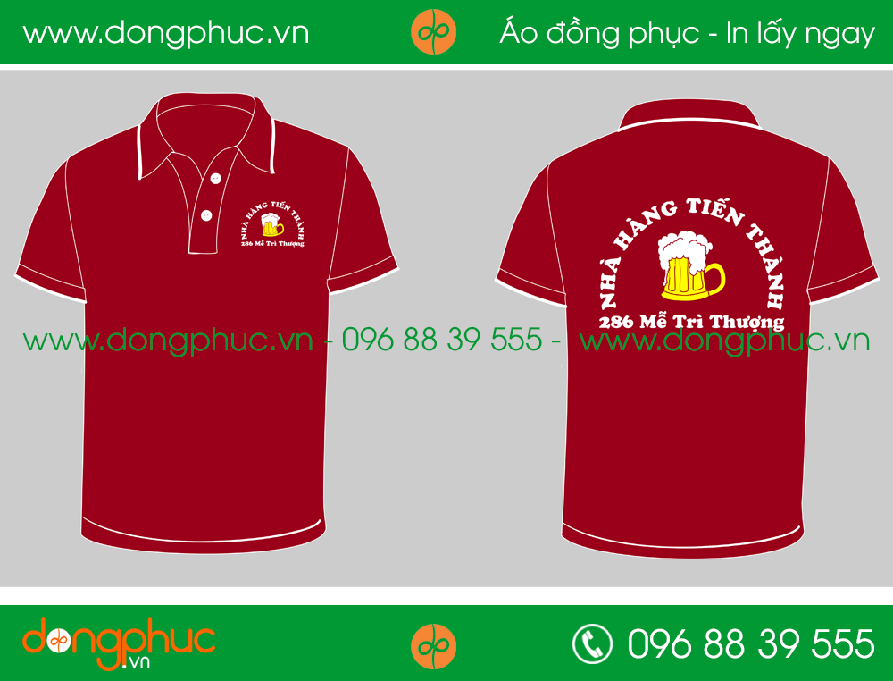 Áo phông đồng phục nhà hàng Tiến Thành