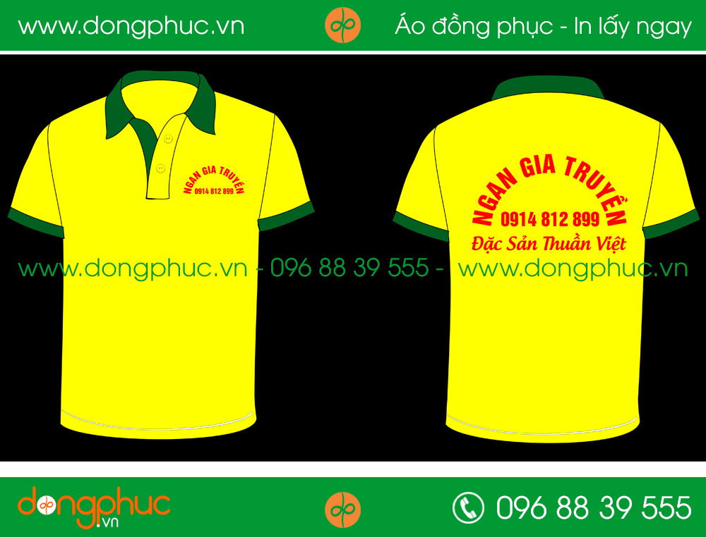 Áo phông đồng phục nhà hàng Ngan Gia Truyền