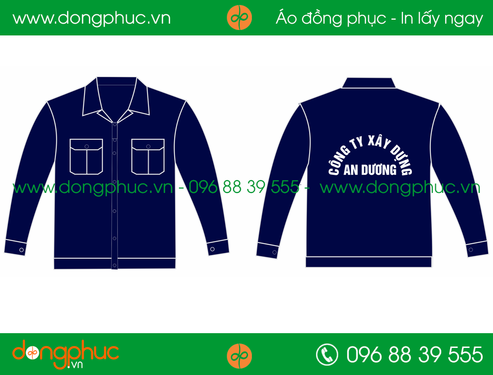 Áo bảo hộ đồng phục cty xây dựng An Dương