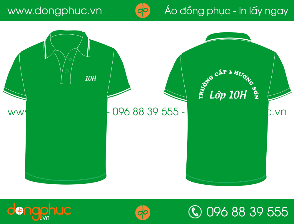 Áo phông đồng phục Lớp 10H Trường cấp 3 Hương Sơn