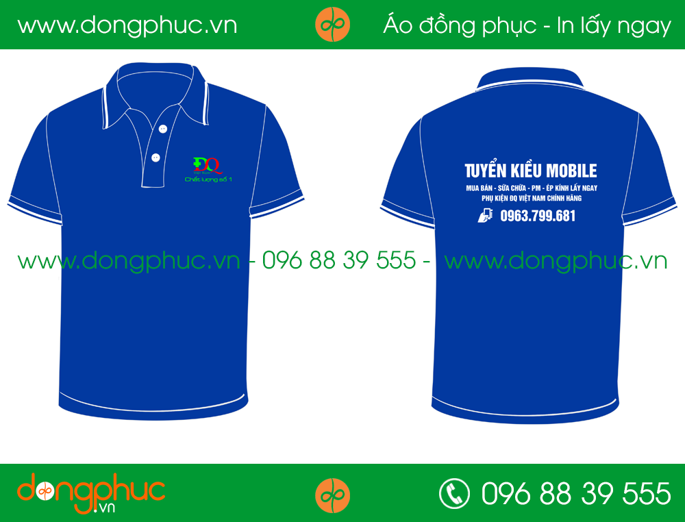 Áo phông đồng phục cửa hàng Tuyển Kiều Mobile
