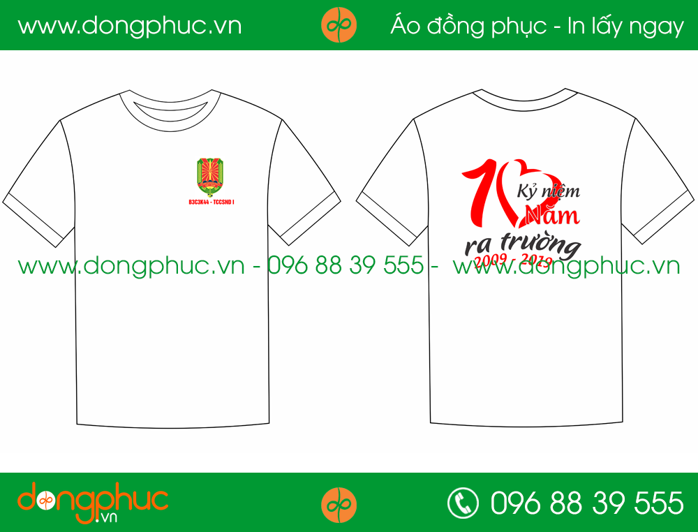 Áo phông đồng phục Lớp K44 – Trường THCSND 1