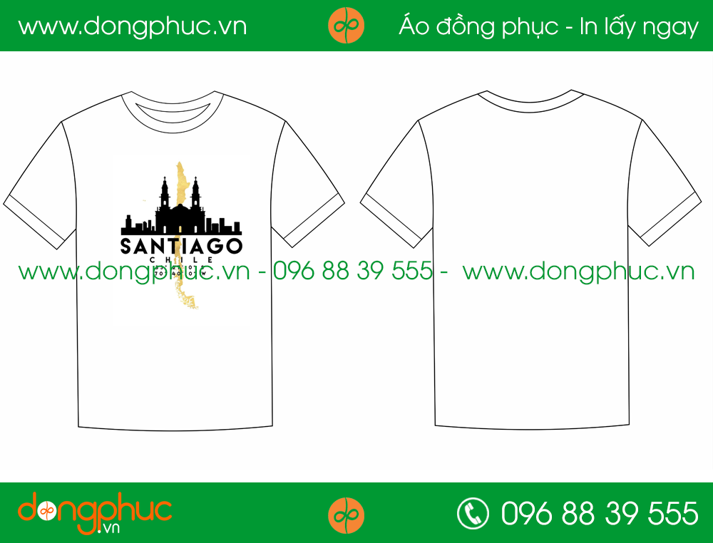 Áo phông đồng phục Du lịch Santiago