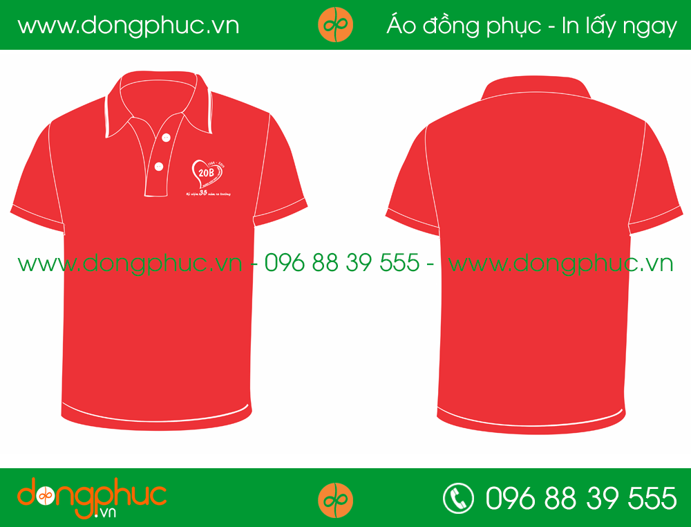 Áo phông đồng phục Lớp 20B – 35 năm ngày ra trường