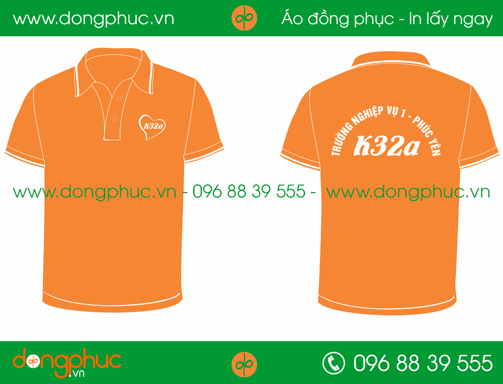 Áo phông đồng phục Lớp K32a Trường nghiệp vụ 1 – Phúc Yên