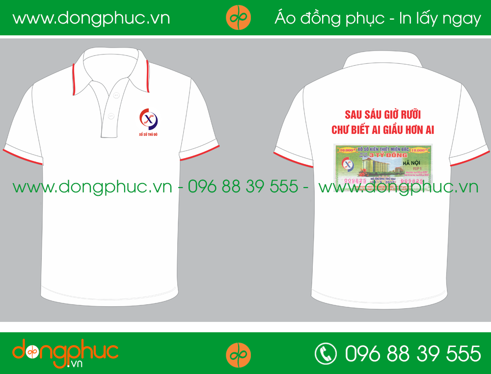 Áo phông đồng phục công ty Xổ số Thủ đô