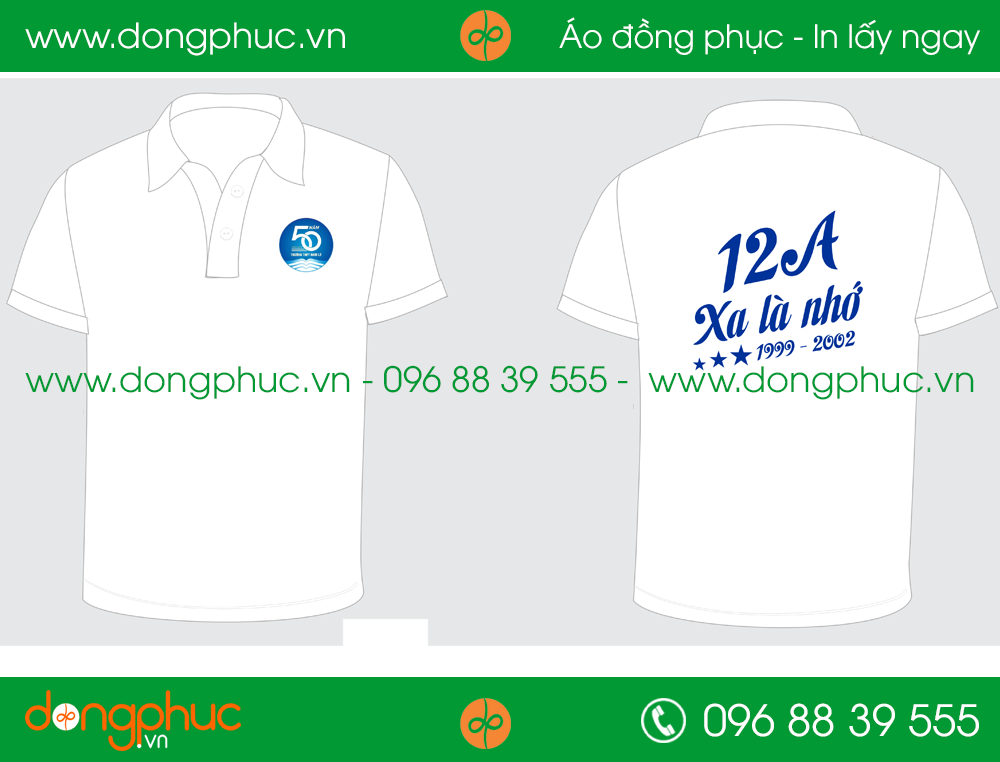 Áo phông đồng phục Lớp 12A – Xa là nhớ