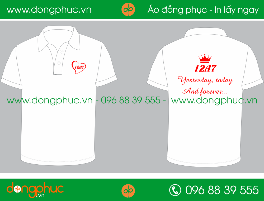 Áo phông đồng phục Lớp 12A7 – Forever