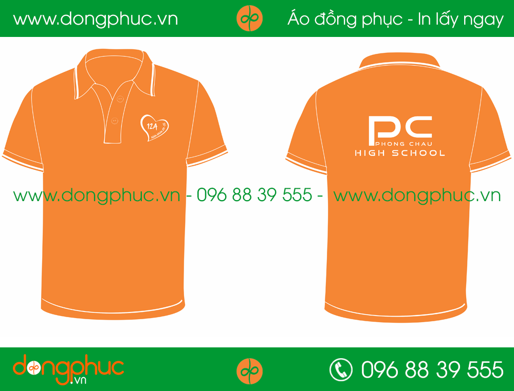 Áo phông đồng phục Lớp 12A – Phong Châu